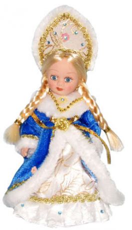 Сувенир, АКМ, Кукла фарфоровая в синей шубке 6,5 H-8213C