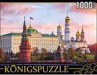 Пазл Konigspuzzle 1000 эл 68,5*48,5см Москва Кремль на закате ГИК1000-6533