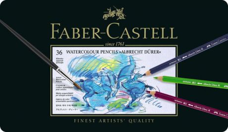 Карандаши, цветные, акварельные, Faber-Castell/Фаберкастел ,Albrecht Durer", 36 цветов, в металлической коробке"