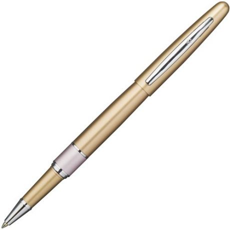 Ручка Роллер FLAVIO FERRUCCI TUTTO матовый золотистый лак, хромированные детали, черные чернила, M