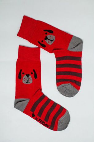 Носки дизайнерские St.Friday Socks размер 42-46,красный