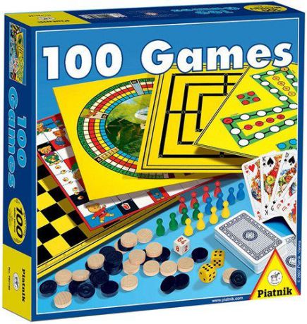 Настольная игра, Piatnik, 100 игр, картонная коробка 780196