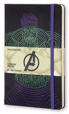 Moleskine/Молескин Блокнот, 240л линейка 13*21см The Avengers (Мстители) Large Limited Edition Hulk