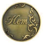 Сувенир, АКМ, Монета металлическая D2,6 Нет-Нет цв.бронза