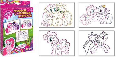 Набор для детского творчества Раскраска с объемным контуром My Little Pony