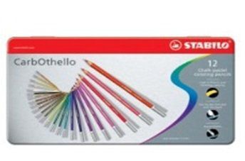 Пастельные карандаши, 12цветов Stabilo/Стабило CARBOTHELLO в метал. коробке