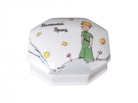 Туалетная коробочка Серия Граненая Принц на планете фарфор, в подарочной упаковке