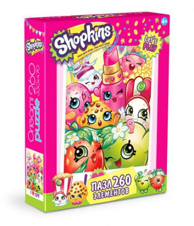 Пазл, Оригами, 260эл 330*470мм Shopkins Селфи 02771