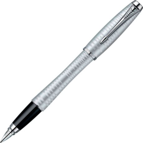 Ручка перьевая Parker/Паркер Urban Premium Vacumatic F206 (1906868) Silver-Blue Pearl F перо сталь нержавеющая подар.кор.