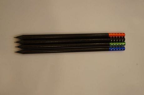Карандаш чернографитовый, НВ с цветной гильзой с точечным рисунком, SYD002