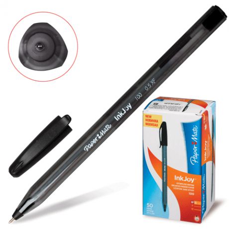 Ручка, шариковая, Paper Mate/Пэйпер Мэйт, InkJoy 100", 0,5 мм, черная"