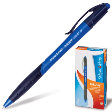 Ручка, шариковая, автоматическая, Paper Mate/Пэйпер Мэйт, InkJoy 500RT", 0,5 мм, синяя"