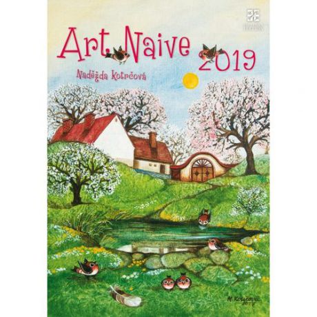 Календарь на 2019г. Art Naive (Наивное искусство) 34*48см, пружина на 1 ригеле