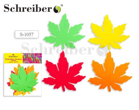 Набор для творчества, Tukzar, Декоративные элементы Кленовые листья EVA пакет 18,5*12см, 8шт, 4 цве