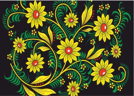 Сувенир ОСК Сувенирные спички с магнитом 50*37мм Традиционная русская роспись палех