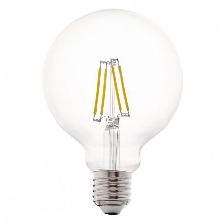 Лампа светодиодная филаментная E27 4W 2700К прозрачная 11502