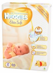 Хаггис подгузники Elite Soft (2) 3-6кг 66шт