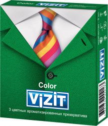Визит Color презервативы цветные ароматизированные 3шт