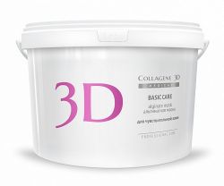 COLLAGENE 3D Альгинатная маска для лица и тела BASIC CARE с розовой глиной 1200 г
