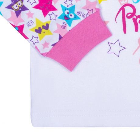 Пижамы Barkito Пижама для девочки (фуфайка и брюки) Barkito «Сновидения», белая со звездами
