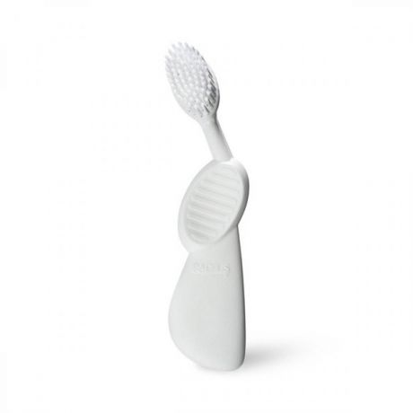 Щетка зубная с резиновой ручкой Radius Toothbrush Scuba (белая) (мягкая) (для левшей)