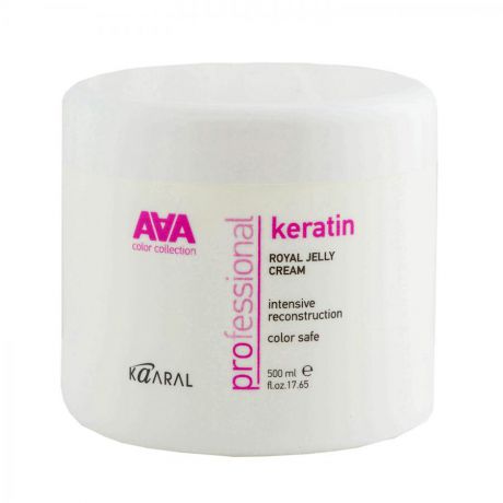 Крем-маска для волос питательная KAARAL Keratin Color Care, 500 мл, окрашенных и химически обработанных