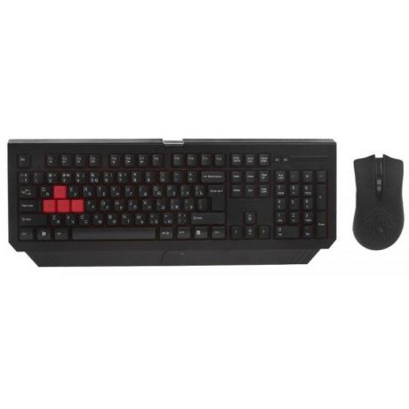 Набор клавиатура + мышь A4 Bloody Q1500/B1500 (Q110+Q9) клав:черный/красный мышь:черный USB LED