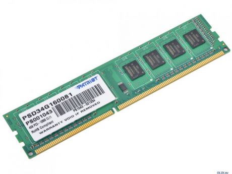 Память DDR3 Patriot 4Gb Signature Line (PSD34G160081)