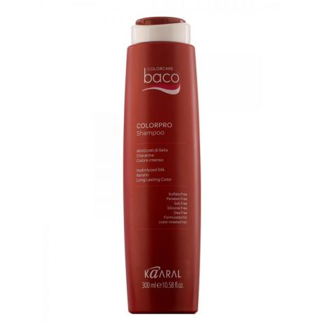 Шампунь для волос KAARAL Color Pro Baco, 300 мл, с гидролизатами шелка и кератином