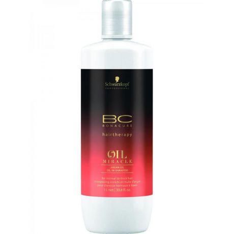 Шампунь для волос Schwarzkopf Professional Bonacure Oil Miracle, 1000 мл, для жёстких и толстых в.