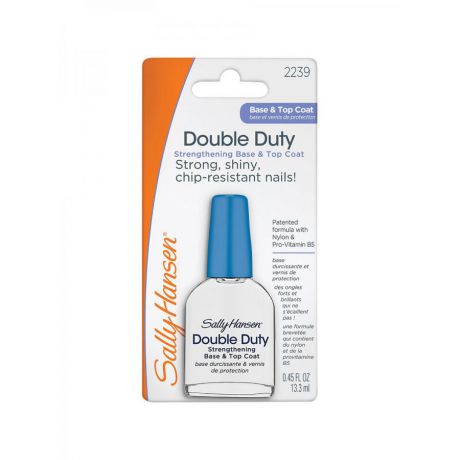 Средство 2в1: база и верхнее покрытие для укрепления Sally Hansen Nailcare Double duty base