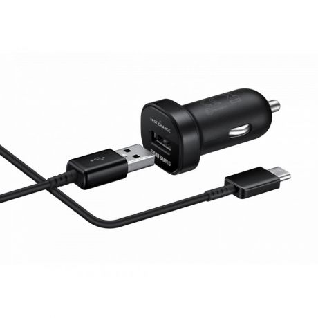 Автомобильное зар./устр. Samsung EP-LN930CBEGRU 2A+1.67A универсальное кабель USB Type C черный