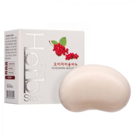 Мыло для умывания Korea beauty soap schizandra our herb story с лимонником, 100 г