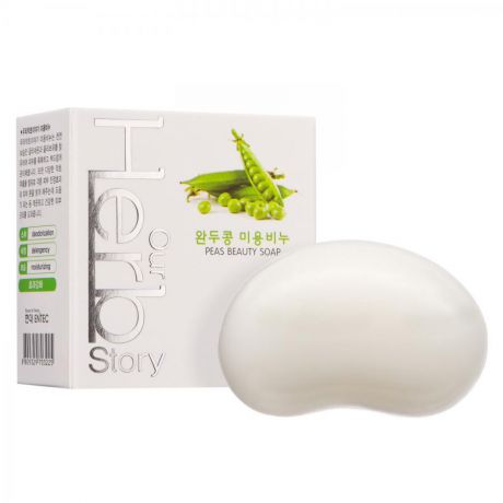 Мыло для умывания Korea beauty soap pea our herb story с бобами, 100 г