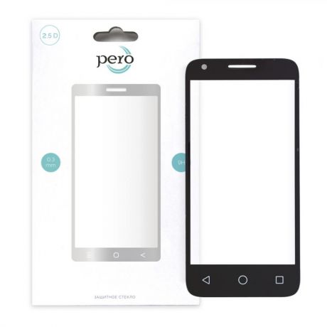 Защитное стекло PERO 2.5D для Samsung Galaxy J4 Plus, чёрное