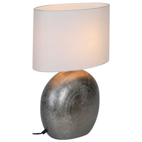настольная лампа Marriot 1х60Вт E27 керамика серебро