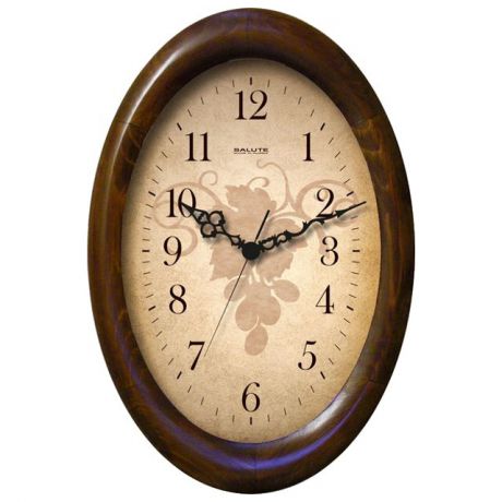 часы настенные САЛЮТ ДС-ОБ23-311 400x265 мм коричневые дерево сосна