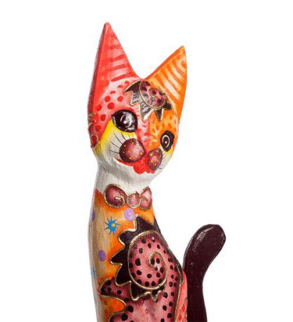 Статуэтка Decor and Gift, Кошка, 50 см, албезия, о.Бали