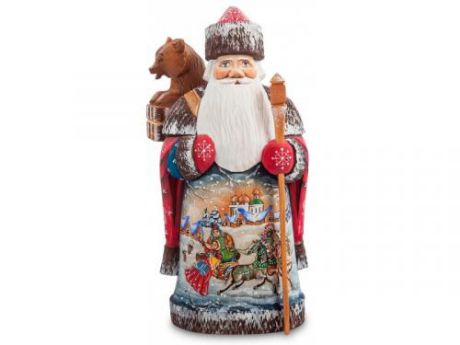 Фигурка Art East, Дед Мороз с медведем, 22 см