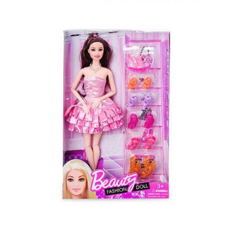 Кукла MAYER & BOCH, Модница, 30 см, в розовом платье