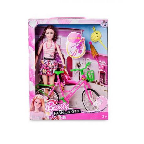 Кукла MAYER & BOCH, С велосипедом, 28 см