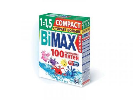 Порошок стиральный BiMAX, Автомат, Compact, 100 Пятен, 400 г
