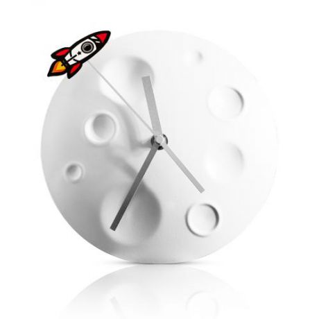 Часы настенные suck UK, Rocket Moon, 20 см