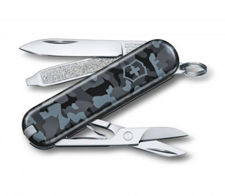 Нож-брелок VICTORINOX, Classic, SD, Navy Camouflage, 7 функций