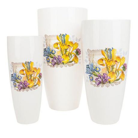 Набор декоративных ваз Nouvelle, Ирис, 3 предмета