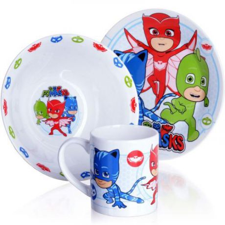 Набор детской посуды Disney, Герои в масках, 3 предмета