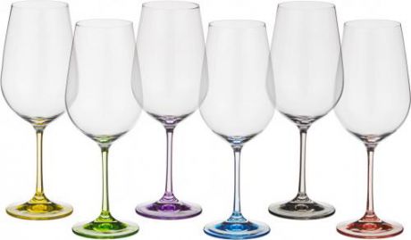 Набор бокалов для вина Bohemia Crystal, Rainbow, 350 мл, 6 предметов