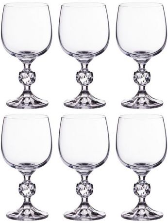 Набор бокалов для вина CRYSTALITE BOHEMIA, KLAUDIE, 190 мл, 6 предметов, прозрачный