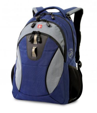 Рюкзак WENGER, 32*16*46 см, синий/серый