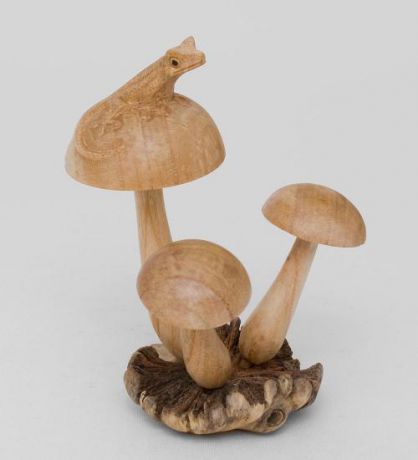Статуэтка Decor and Gift, Ящерица на грибе, 16 см